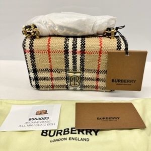 Brand New Burberry Mini Lola Boucle Shoulder Bag